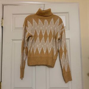 NWT INDUSTRY REPUBLIC CLOTHING Women’s Argyle Turtleneck Sweater Size Medium M
